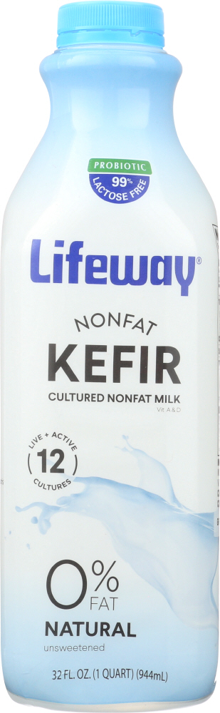 Plain Unsweetened Kefir Cultured Nonfat Milk, Plain Unsweetened - 017077501323