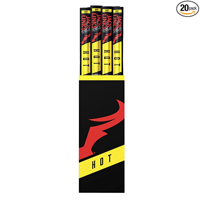 Jack Link's Wild Sticks, Hot Flavor, 1 Ounce (Pack of 20) - 017082879752