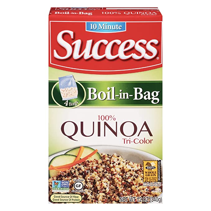 Success Boil-In-Bag Quinoa, Quick Tri-Color Quinoa, 12-Ounce Box  - 017400140755