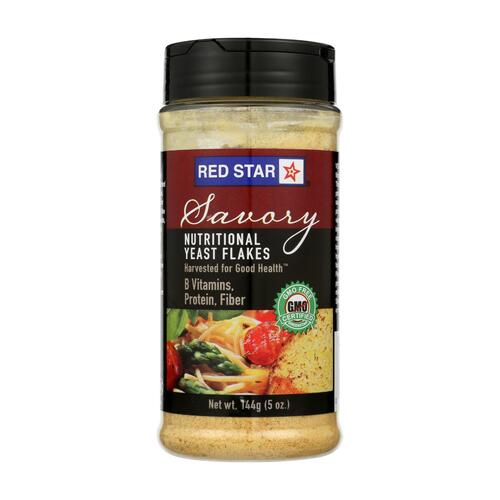Red Star Nutritional Yeast Vegetarian Support Formula - Yeast Flakes - Mini - Case Of 6 - 5 Oz. - 017929745608