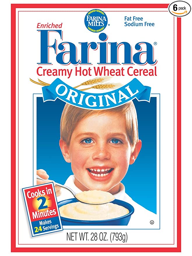 Farina Creamy Hot Wheat Cereal, 28.0 Ounce Boxes (Pack of 6) - 018000630707
