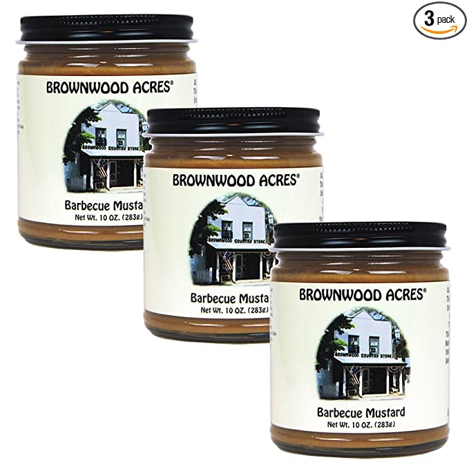  Brownwood Acres Barbeque Mustard - 3 PACK - Shipping Included  - 018304005089