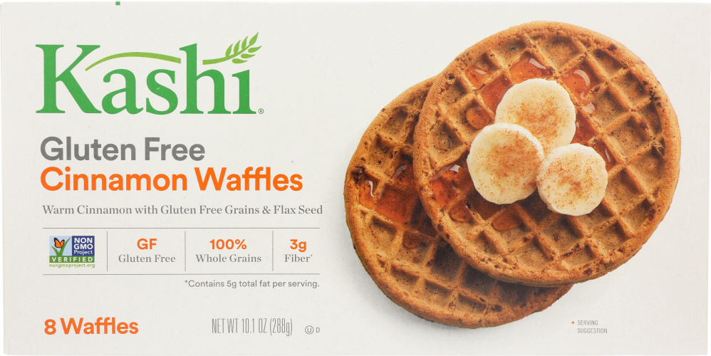 Kashi Waffles Gluten Free Cinnamon 10.1Oz - 00018627103004