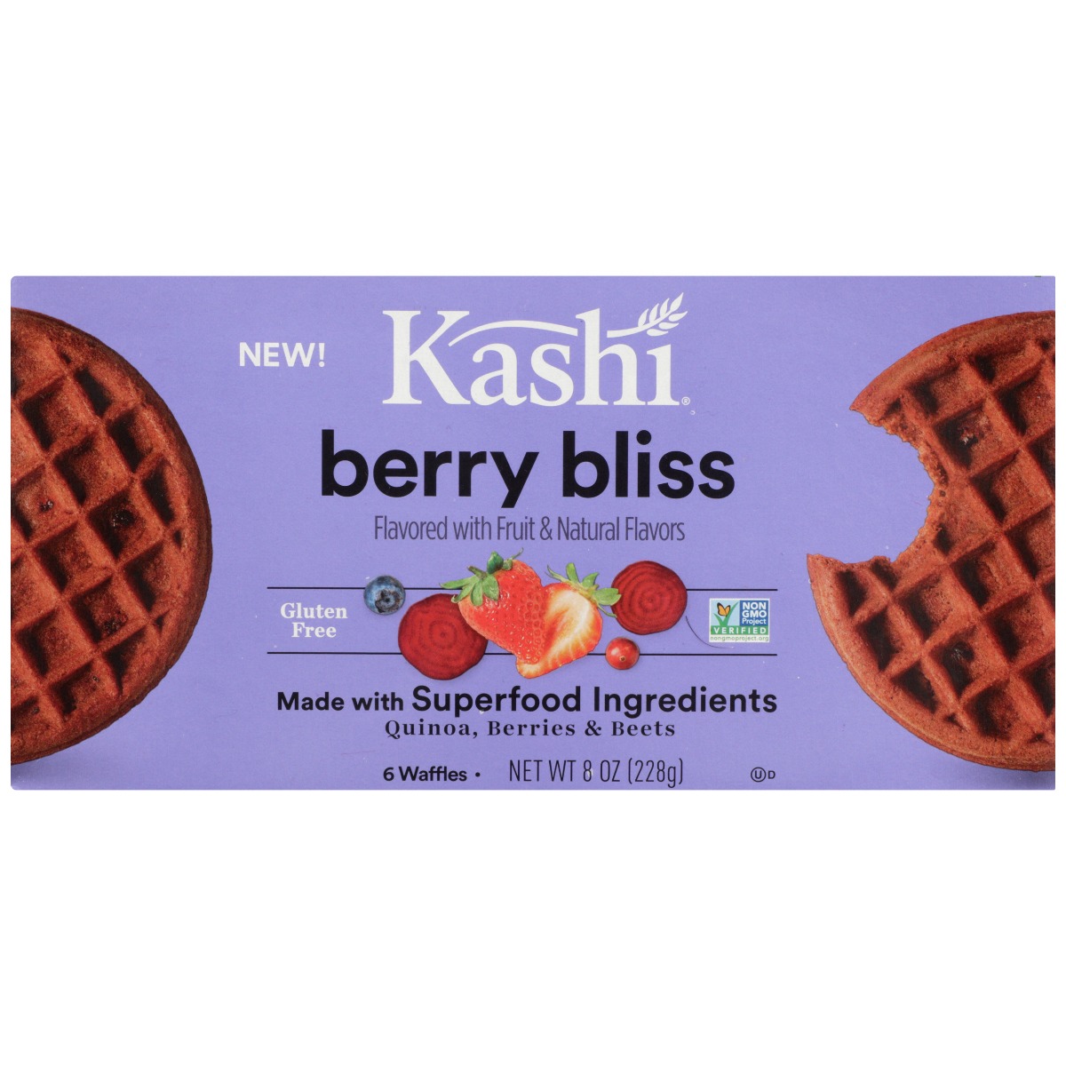 KASHI: Berry Bliss Waffle, 8 oz - 0018627109747