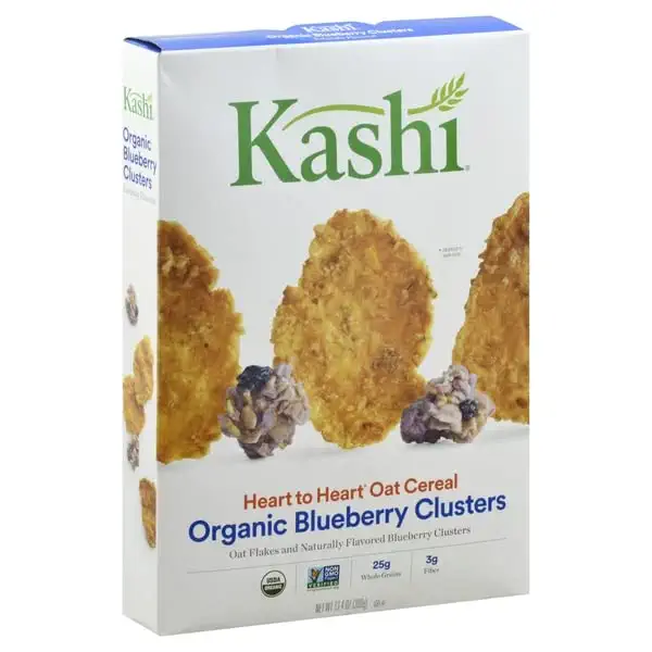Kashi Heart to Heart Cereal Oat Flakes and Wild Blueberry Clusters - 13.4 oz - 018627510031
