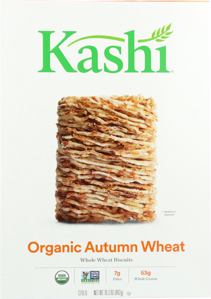 KASHI: Organic Whole Wheat Biscuit Cereal Autumn Wheat, 16.3 oz - 0018627703129