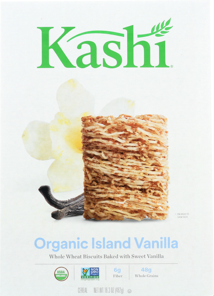 Island Vanilla Organic Whole Wheat Biscuits Cereal, Island Vanilla - 018627703358