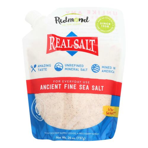REDMOND: Realsalt Nature’s First Sea Salt Fine Salt, 26 oz - 0018788102502
