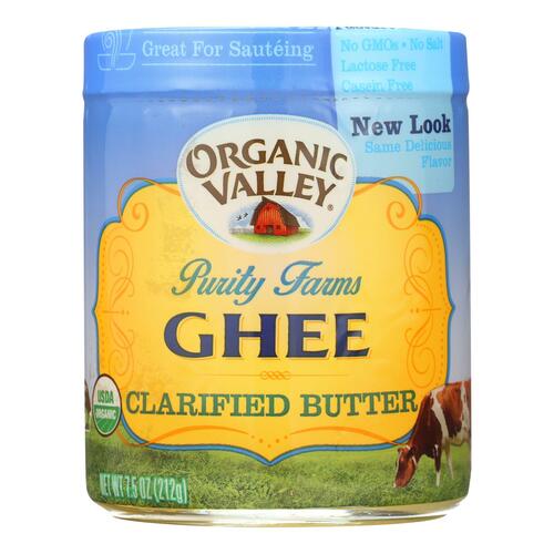 ORGANIC VALLEY: Purity Farms Ghee Clarified Butter, 7.5 oz - 0019336400101