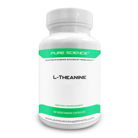 Pure Science L-Theanine Supplement 400 mg - 50 Vegetarian Capsules - 019962502552