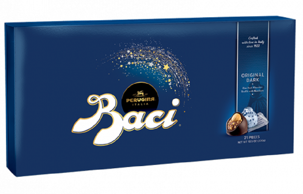 BACI PERUGINA: Original Dark 21 Pieces Box Chocolates, 10.50 oz - 0020182008427