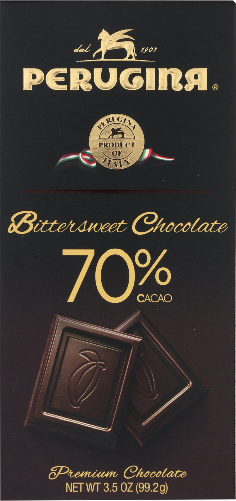 PERUGINA: Bittersweet Chocolate Bar 70% Cacao, 3.5 Oz - 0020182057111