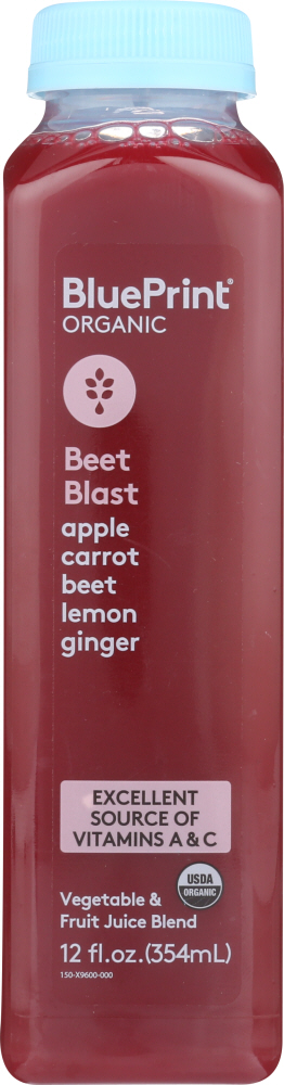 Vegetable & Fruit Juice Blend, Beet Blast, Apple, Carrot, Beet, Lemon, Ginger - 020487007354