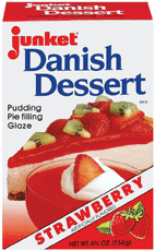 Junket Danish Dessert, Pudding Pie Filling Glaze, Strawberry - 020700446038