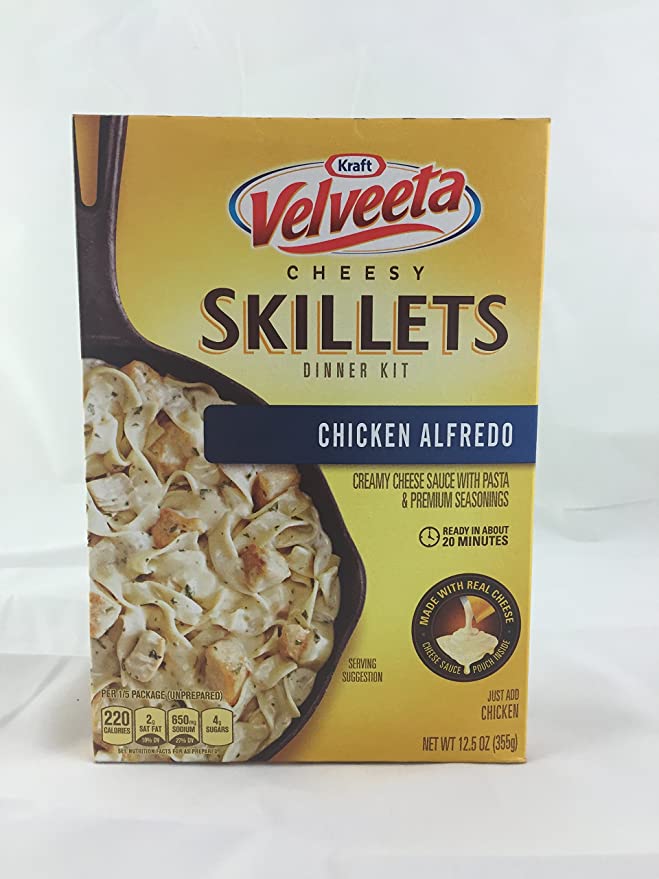  Kraft, Velveeta, Cheesy Skillets, Chicken Alfredo, 12.5oz Box (Pack of 2)  - 021000037513