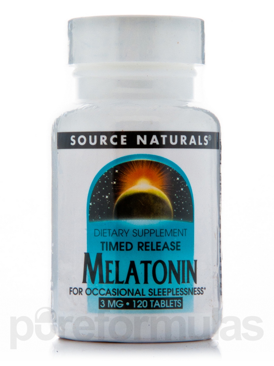 Melatonin 3 Mg Time Release Tablets For A Full Night Restful Sleep, 120 Ea - 021078000662