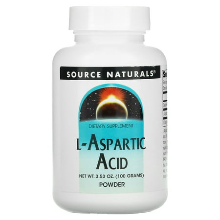 Source Naturals L-Aspartic Acid Powder 3.53 oz (100 g) - 021078001676