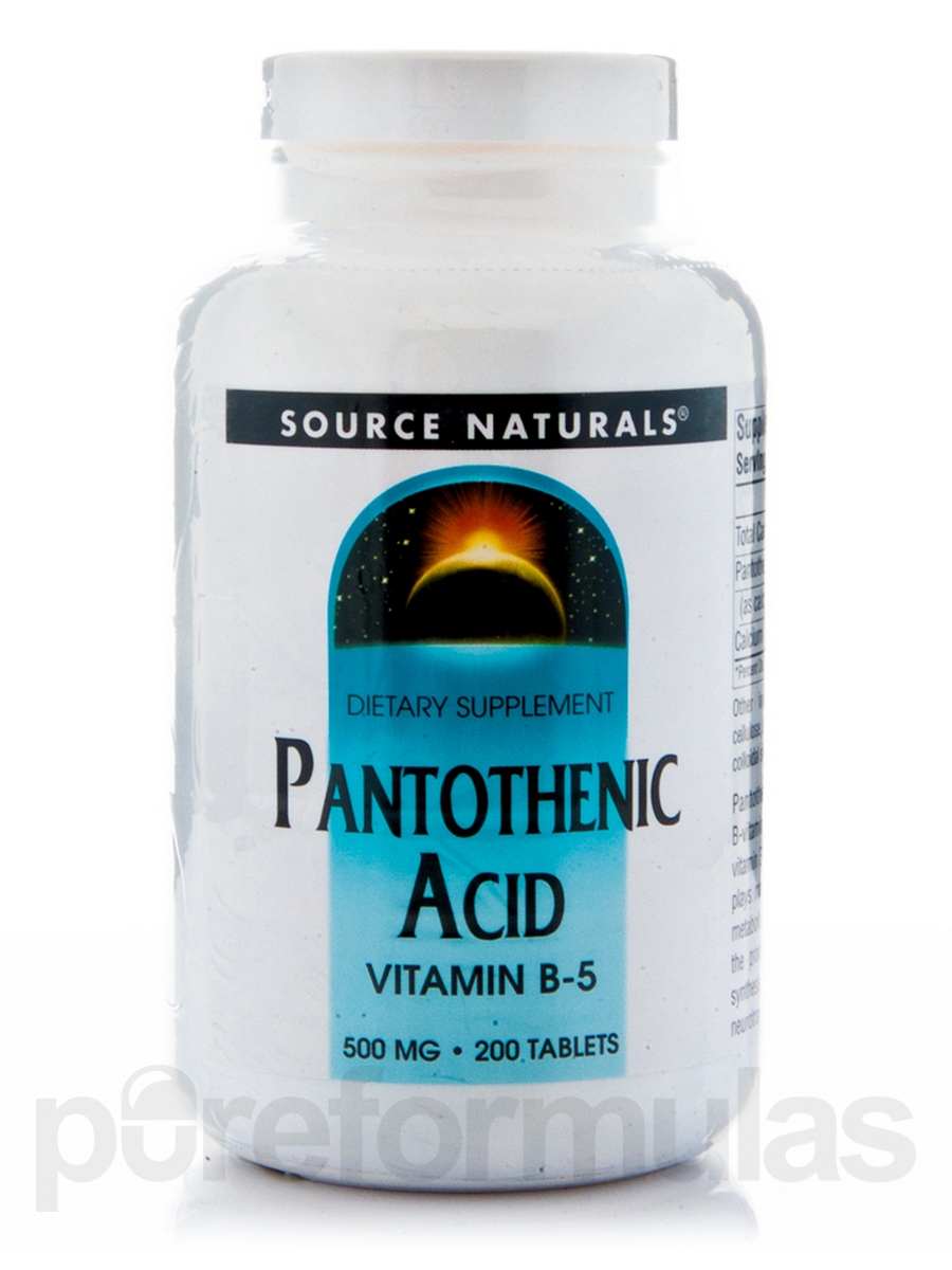 Source Naturals Source Naturals Pantothenic Acid, 200 ea - 021078002789