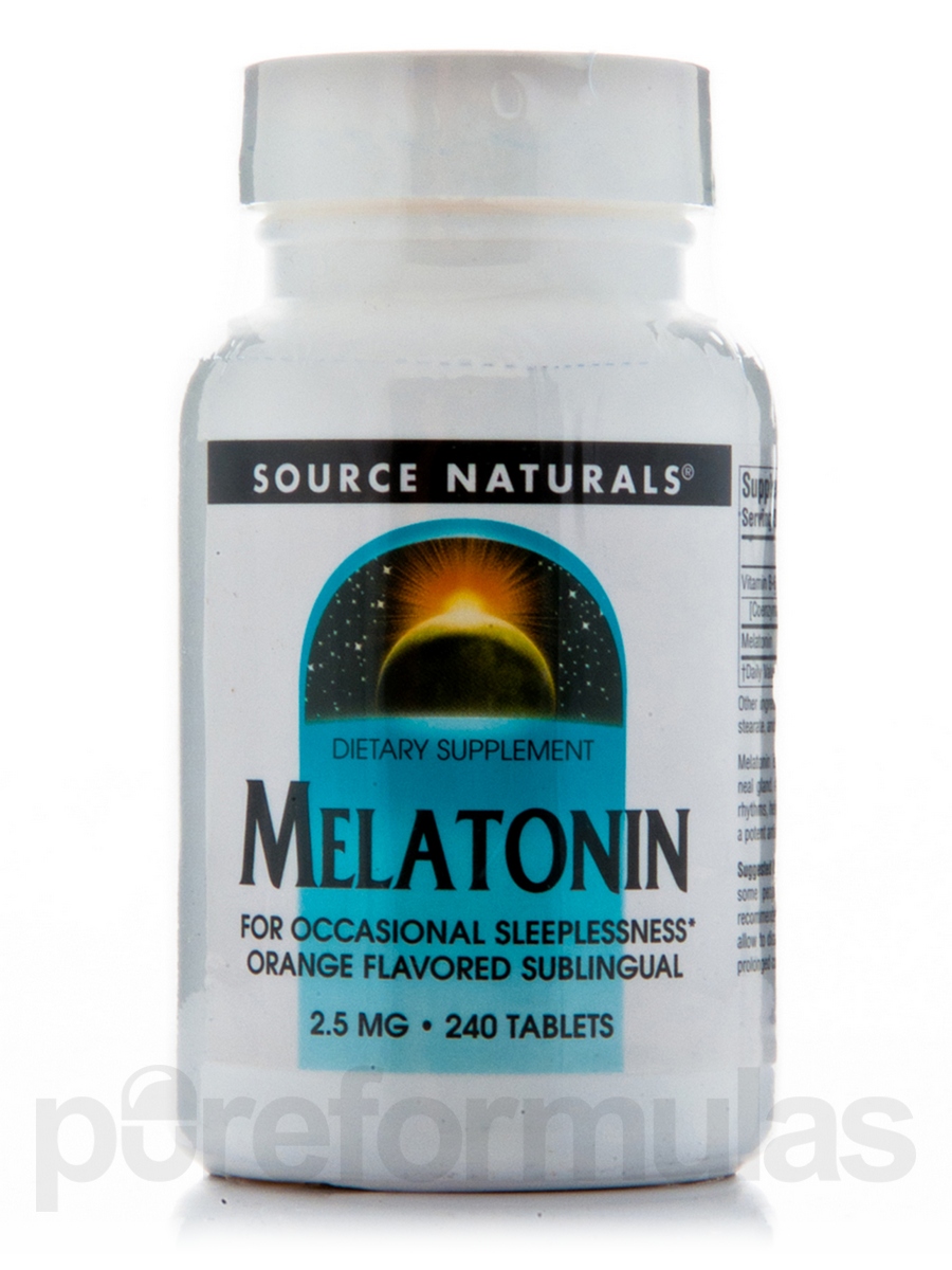 Melatonin 2.5 mg Sublingual Orange - 240 Tablets by Source Naturals - 021078002833