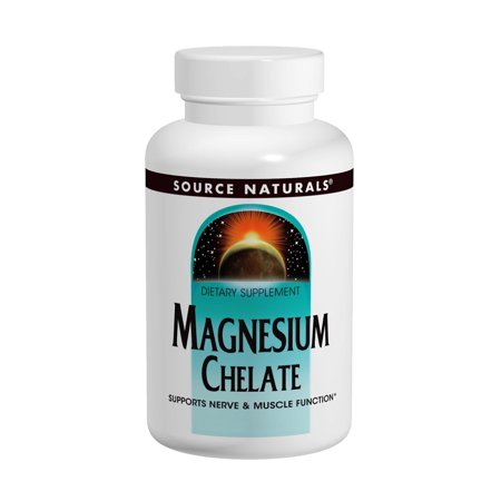 Source Naturals Magnesium Chelate 100mg elemental 250 Count - 021078003182