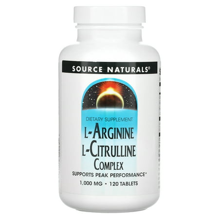 L-Arginine L-Citrulline Complex 1 000 mg 120 Tablets Source Naturals - 021078020431