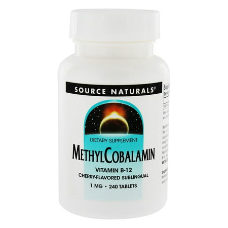 Source Naturals - MethylCobalamin Sublingual Vitamin B-12 Cherry 1 mg. - 240 Tablet(s) - 021078026792