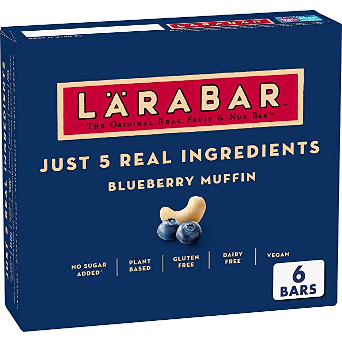 Larabar Bluberry Muffin, Gluten Free Vegan Fruit & Nut Bars, 6 ct - 021908115467
