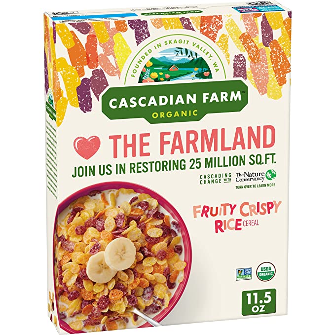  Cascadian Farm Fruity Crispy Rice Cereal, 11.5 oz  - 021908126654