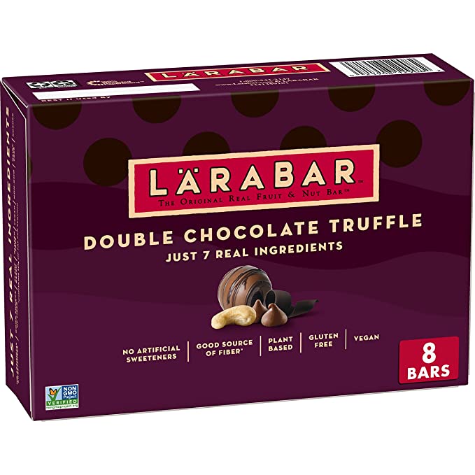 Larabar Double Chocolate Truffle, Gluten Free Vegan Fruit & Nut Bars, 8 ct - 021908129082
