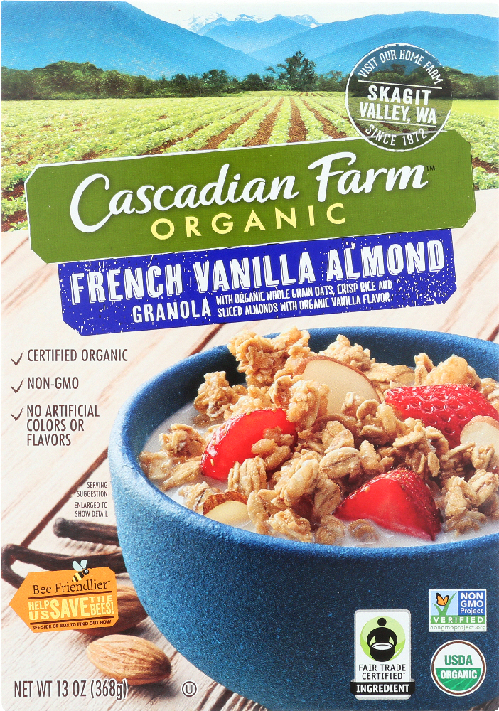 CASCADIAN FARMS: French Vanilla Almond Granola, 13 oz - 0021908429939