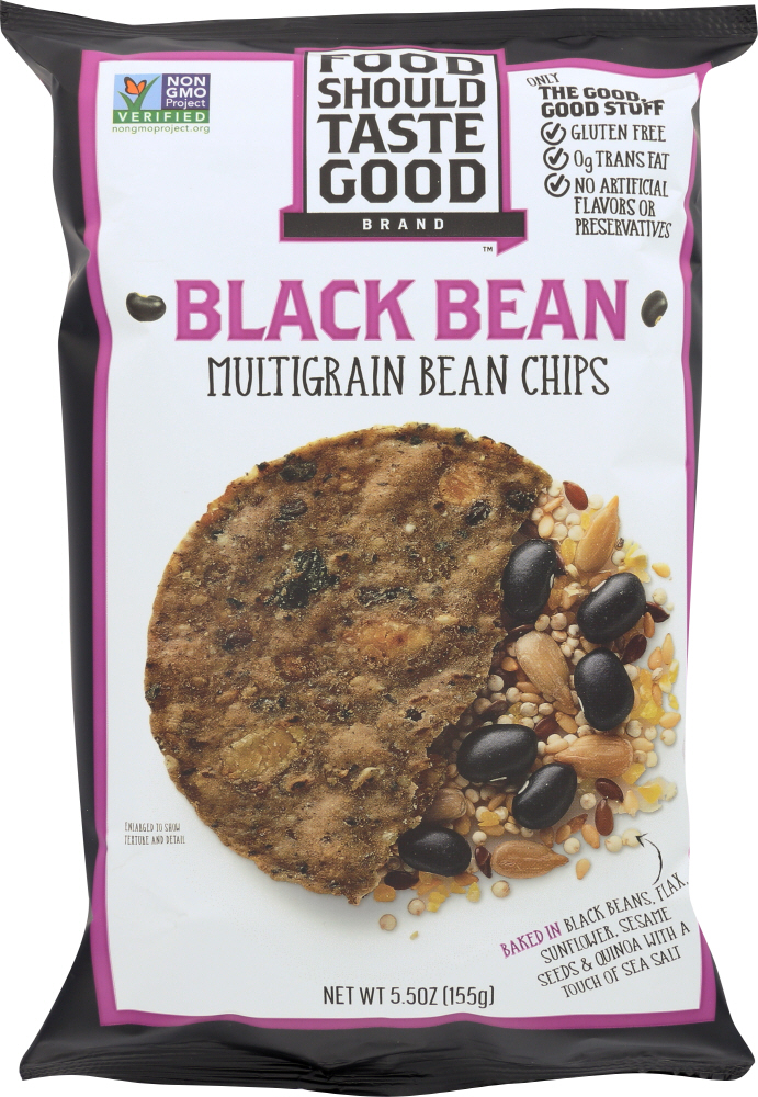 FOOD SHOULD TASTE GOOD: Chip Black Bean Multigrain 12 PC, 5.5 oz - 0021908439884