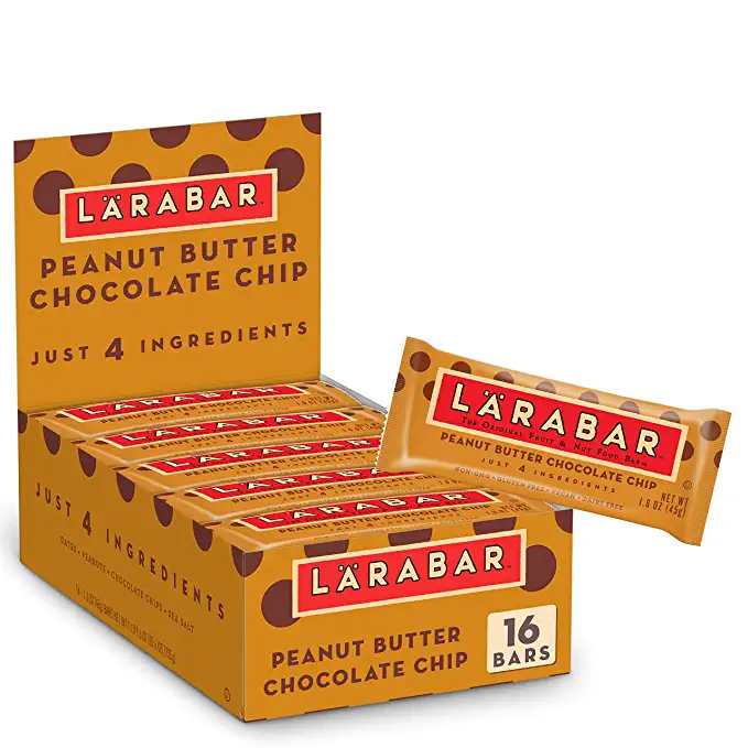  Larabar Peanut Butter Chocolate Chip, Gluten Free Fruit & Nut Bars, 16 ct  - 021908453378
