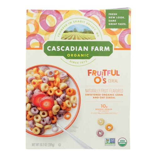 Cascadian Farm, Fruitful O'S, Organic Corn And Oat Cereal - 021908455532