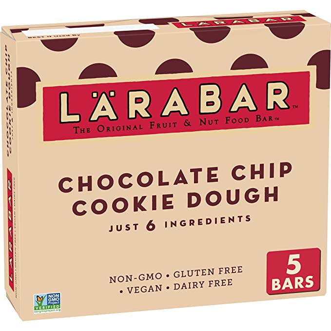  Larabar Gluten Free Bar, Chocolate Chip Cookie Dough, 1.6 oz Bars (5 Count)  - 021908488172