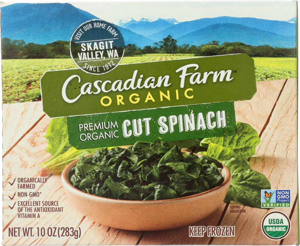 Cascadian Farm Premium Organic Cut Spinach - 00021908505077