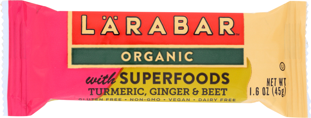 Larabar Organic With Superfoods Turmeric Ginger & Beet Fruit & Nut Bar - 00021908513768