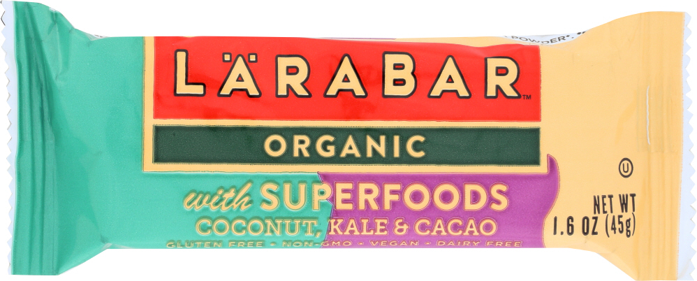 Larabar Organic With Superfoods Coconut Kale & Cocoa Fruit & Nut Bar - 00021908513775