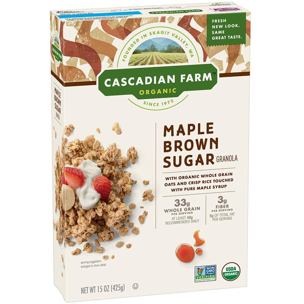 Cascadian Farm, Organic Granola, Maple Brown Sugar - 021908743325