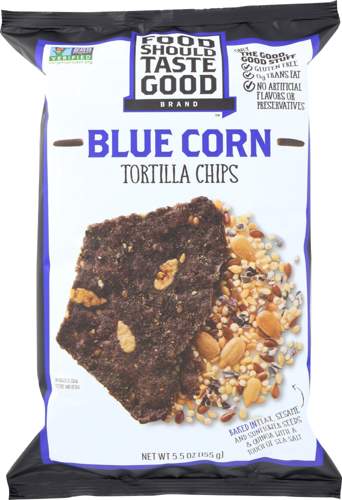 FOOD SHOULD TASTE GOOD: All Natural Blue Corn Tortilla Chips, 5.5 oz - 0021908812465