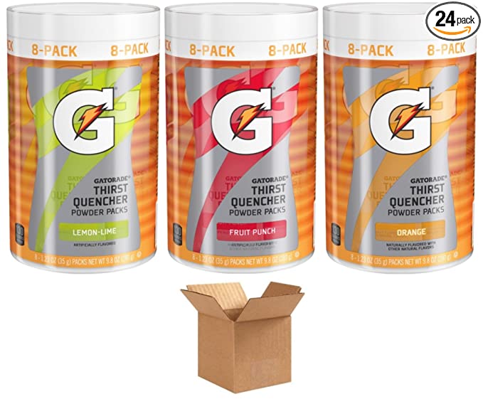  Gatorade Thirst Quencher Powder 3 Flavor Variety (24 Packs)  - 022099853336
