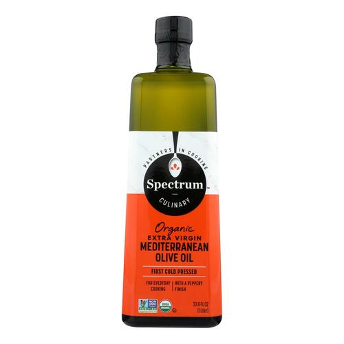 SPECTRUM NATURALS: Organic Extra Virgin Mediterranean Olive Oil, 33.8 oz - 0022506002333
