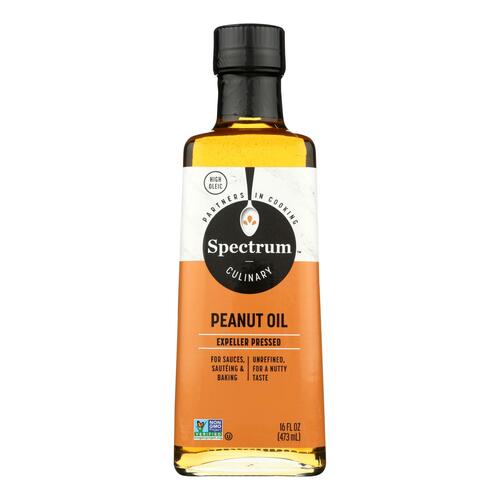 SPECTRUM NATURALS: Peanut Oil Unrefined, 16 oz - 0022506104105