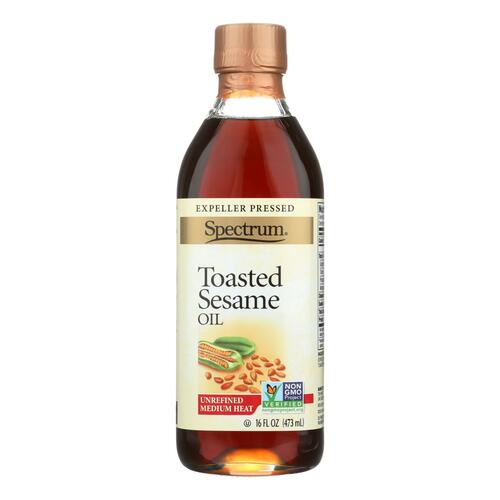 SPECTRUM NATURALS: Toasted Sesame Oil Unrefined, 16 oz - 0022506125100
