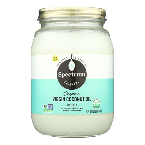 Spectrum Naturals Coconut Oil - Organic - Virgin - Unrefined - 29 Oz - 0022506135635