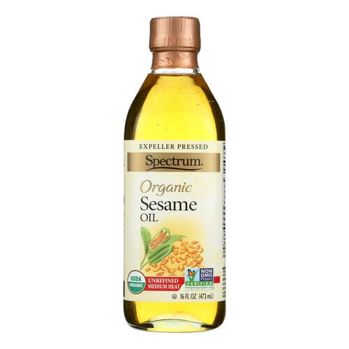 Spectrum Naturals Organic Unrefined Sesame Oil - Case Of 12 - 16 Fl Oz. - 022506145108