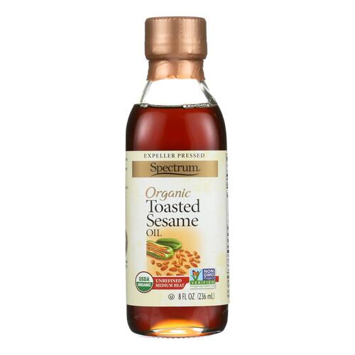Spectrum Naturals Organic Unrefined Toasted Sesame Oil - Case Of 6 - 8 Fl Oz. - 0022506165052