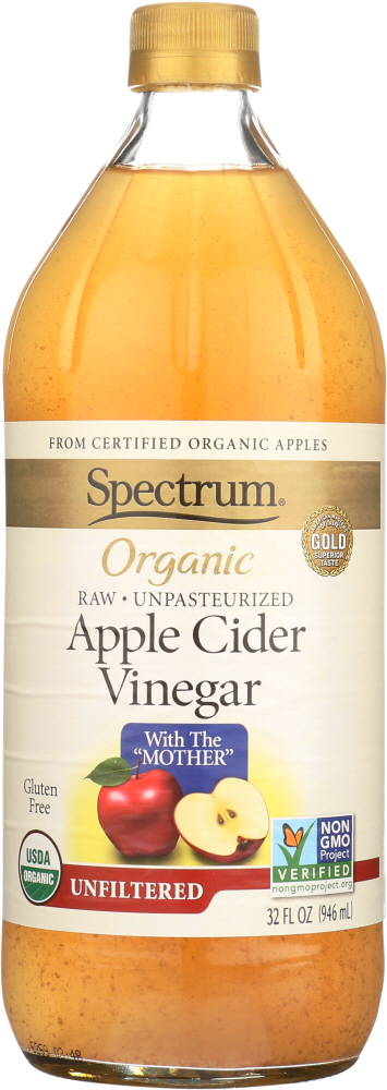 SPECTRUM NATURALS: Vinegar Apple Cider Unfiltered, 32 oz - 0022506270329