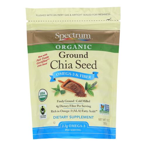 Spectrum Essentials Organic Chia Seed - Ground - 10 Oz - 0022506521070