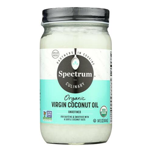 SPECTRUM NATURALS: Organic Virgin Coconut Oil Unrefined, 14 oz - 0022506934511