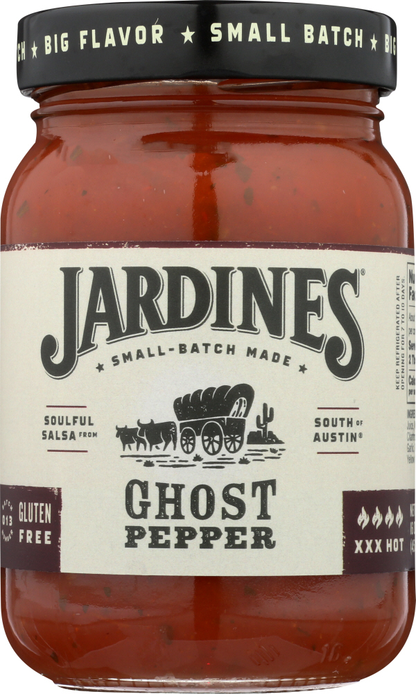 JARDINES: Ghost Pepper Salsa, 16 oz - 0022531502044